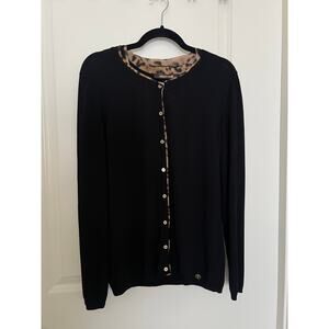 Roberto‎ Cavalli Cardigan and Top leopard Silk trim set 10
